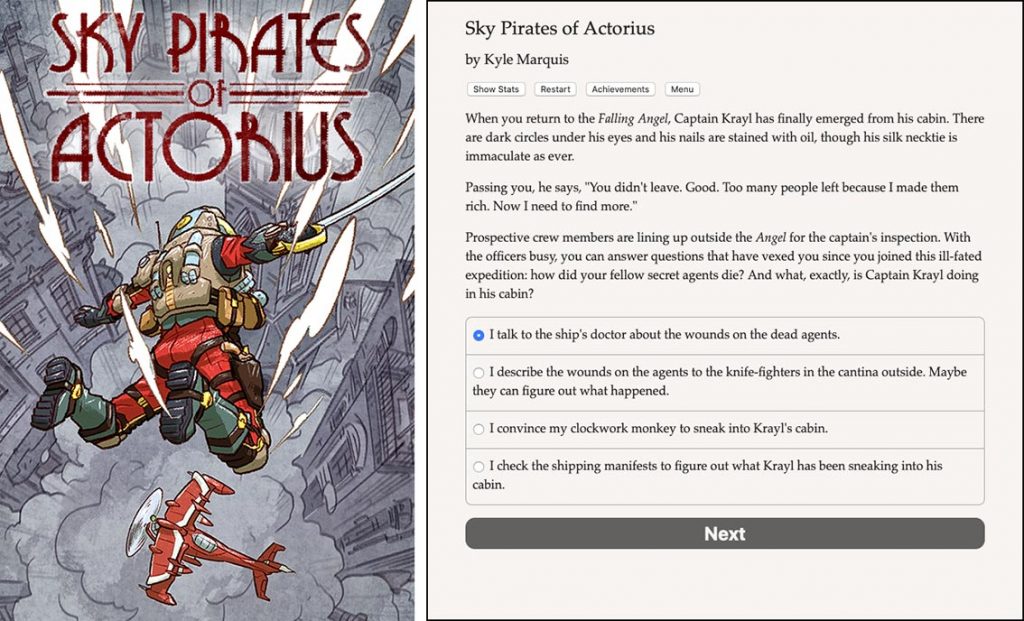 Sky Pirates of Actorius – Gamebook News